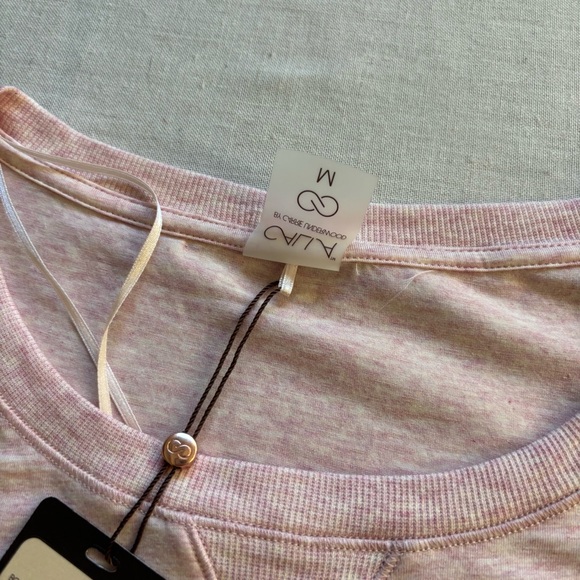 NWT Calia Ruffle Short Sleeve Tee Peach Whip Heather M | Casual - Picture 3 of 9